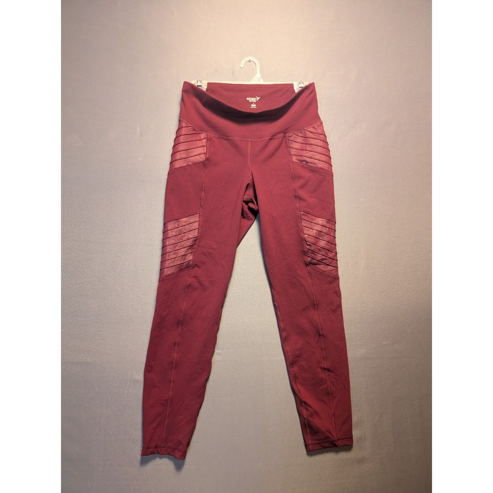 Old Navy Active Go Dry Leggings Womens Large Red Athletic Yoga Workout Training